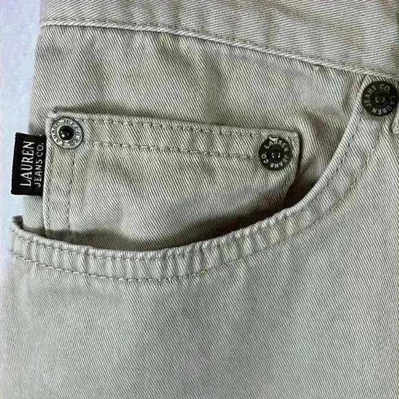 Lauren Jeans Co. Women’s Jeans Size 12 Tan Straight Leg - Picture 6 of 10